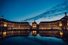 Cityscape of Bordeaux, France with historic buildings and river view
