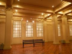 Ground floor of National Museum of the Philippines with paintings 'The Assassination of Governor Bustamante' by Félix Resurrección Hidalgo and 'Spoliarium' by Juan Luna