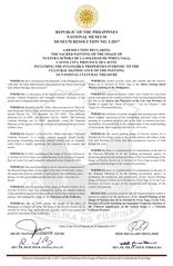 Museum resolution declaring Nuestra Señora de la Soledad de Porta Vaga as a National Cultural Treasure in the Philippines
