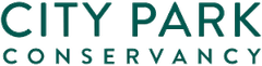 City Park New Orleans logo with green stylized city skyline and trees
