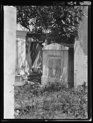 Historic tomb in St. Louis Cemetery, New Orleans photographed by Arnold Genthe