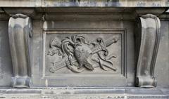 Bas relief sculpture at Neue Burg wing of Hofburg Palace in Vienna, Austria