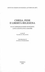 Cover of the book 'Chiesa, fede e libertà religiosa in un carteggio di inizio novecento' by Luigi Luzzatti and Paul Sabatier