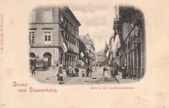 Street view of Ënneschtgaass in Luxembourg city