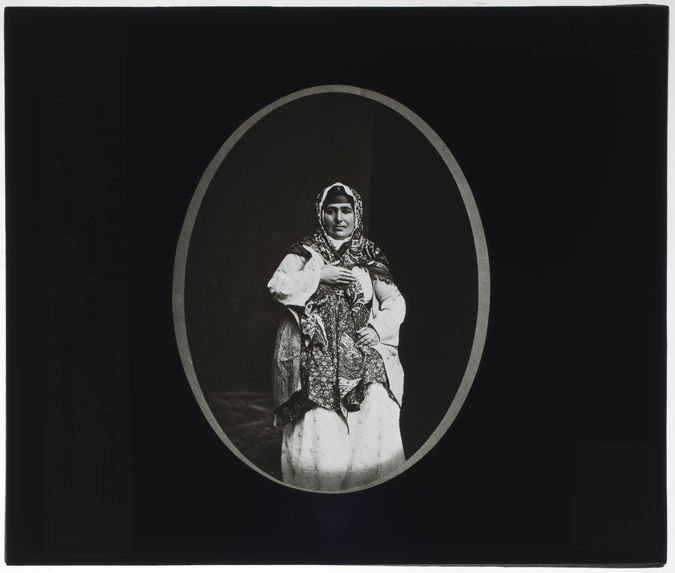 Azerbaijani Tatar woman dressed in traditional attire from Shusha