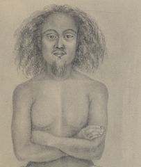 Temoana king of Nuku-Hiva portrait by Adele de Dombasle