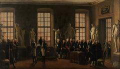 Portrait of King Gustav IV Adolf visiting the Royal Academy of Fine Arts in 1797, painted by Per Hilleström