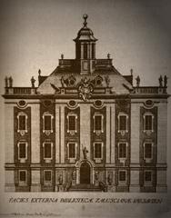 Entrance building of the historic Załuski Library in Warsaw