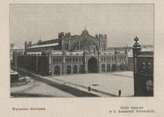 Historical market halls in former Mirowskie barracks in Warsaw