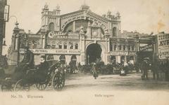 Hala Mirowska market hall in Warsaw in 1908