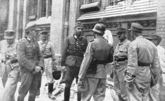 German demolition unit Sprengkommando with commander Major Sarnow during the Warsaw Uprising in 1944