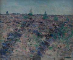 Birch trees in Ardersier, Inverness-shire landscape painting by John Quinton Pringle