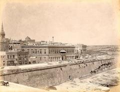 Auberge de Bavière et Angleterre in Valletta facade with historic architecture