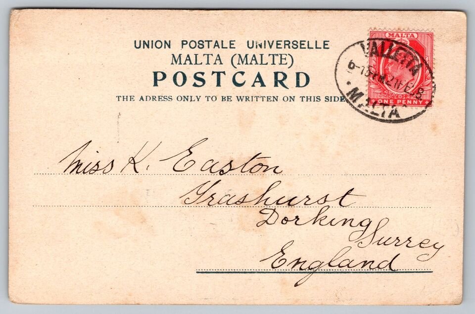 Chapel of Bones Valletta vintage postcard 1908