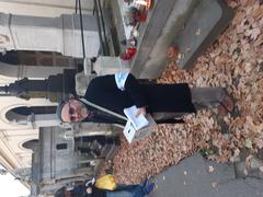Artur Barciś fundraising at Powązki Cemetery in 2021