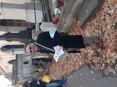 Artur Barciś fundraising at Powązki Cemetery in 2021