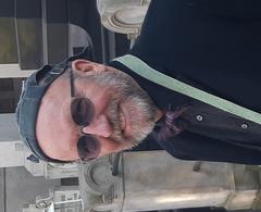 Artur Barciś collecting donations at Powązki Cemetery in 2021