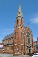 Exterior view of St Anne's Church, a listed building on Alcester Street in Deritend, Birmingham, showcasing its historic architecture