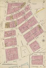 Sanborn fire insurance map of Manhattan, 1905 showing future site of 55 Water Street and Jeannette Park (now Vietnam Veterans Plaza)