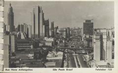 Rua Nova Anhangabaú in São Paulo Brazil black and white photo