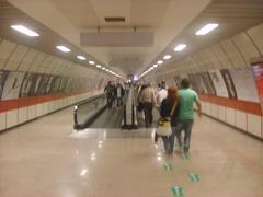 Istanbul Metro Taksim station moving walkways