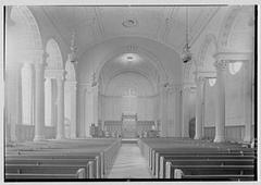 Brick Presbyterian Church building at 91st Street and Park Avenue in New York City, historic architecture
