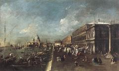 View of the Molo towards the Santa Maria della Salute in Venice by Francesco Guardi