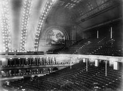 Interior view of Auditorium Building in Chicago showing extensive seating capacity