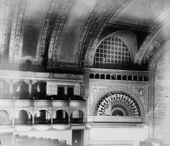 Interior view of Auditorium Building in Chicago showing north boxes and organ loft