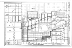 Historic drawing of Auditorium Building at 430 South Michigan Avenue Chicago