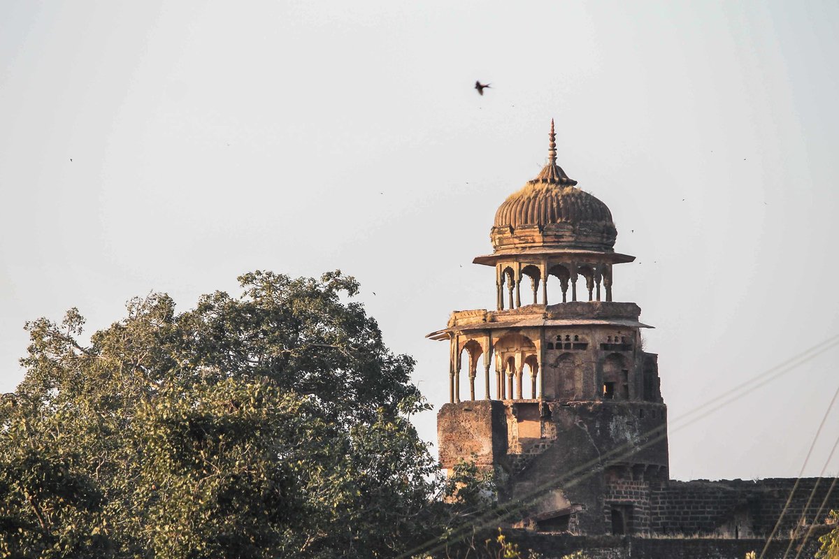 Bajrangarh Fort in Guna, India on a clear day