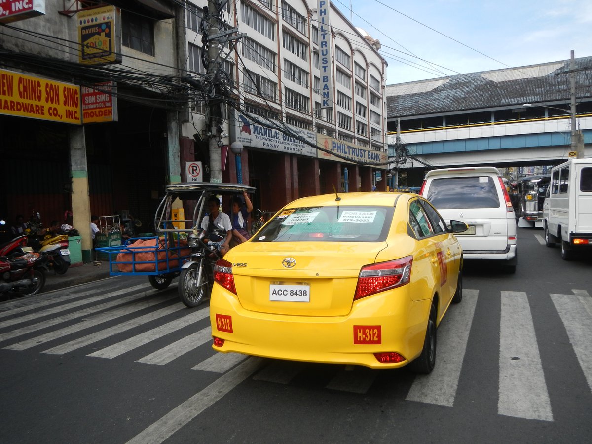 Libertad LRT Station and surrounding busy roads in Pasay City, Manila