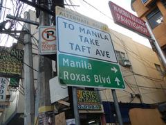 Arnaiz Avenue intersection with Libertad Road and Pasay Road in Pasay City showing Holy Trinity Parish Church and Victory Pasay Mall