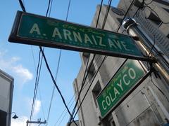 Arnaiz Avenue in Pasay City showing Holy Trinity Parish Church and Victory Pasay Mall with surrounding barangays and streets