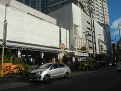 Buildings along Chino Roces Avenue in Pio del Pilar, Makati City, featuring Makati Cinema Square Tower, Plaza Fair, and various commercial establishments