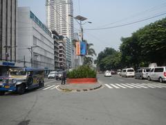 Kalaw Avenue near Rizal Park and Manila Bay with Luneta Hotel and Ermita district in Manila