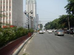Kalaw Avenue view with Luneta Hotel, Eton BayPark, Rizal Park, and Manila Bay along South Road and Roxas Boulevard in Ermita, Manila