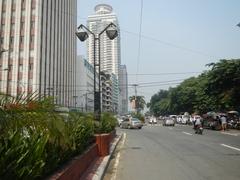 Kalaw Avenue overlooking Luneta Hotel, Eton BayPark Manila, Rizal Park, and Manila Bay with South Road and Roxas Boulevard in Ermita, City of Manila