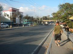Sales Interchange highway interchange with overpasses and roads in Metro Manila, Philippines
