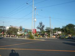 Aerial view of Sales Interchange, a major highway interchange connecting South Luzon Expressway and Metro Manila Skyway in Makati and Pasay City, Metro Manila, Philippines
