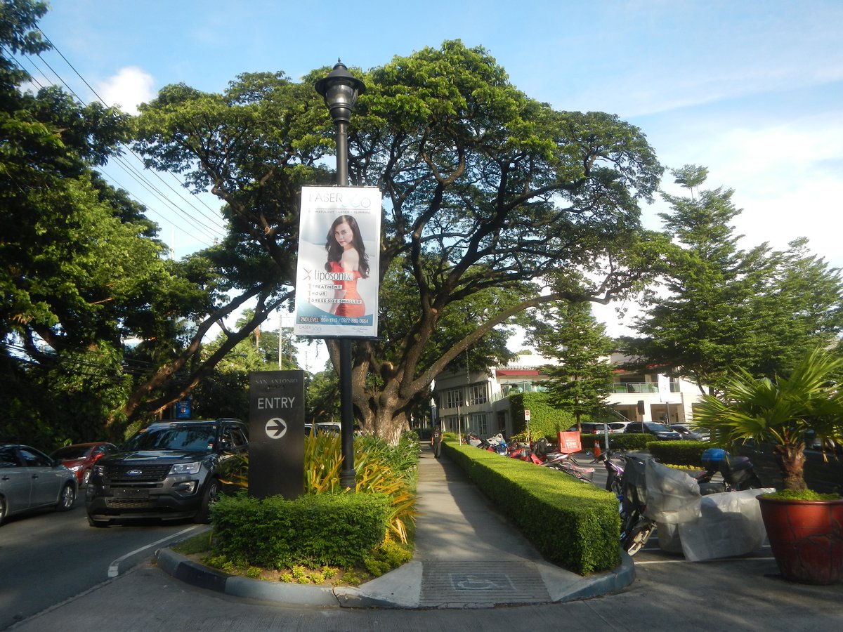 Santuario de San Antonio Parish Church in Forbes Park Makati with adjacent San Antonio Plaza and chapels