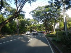 San Antonio Plaza on McKinley Road in Forbes Park, Makati City with trees and buildings