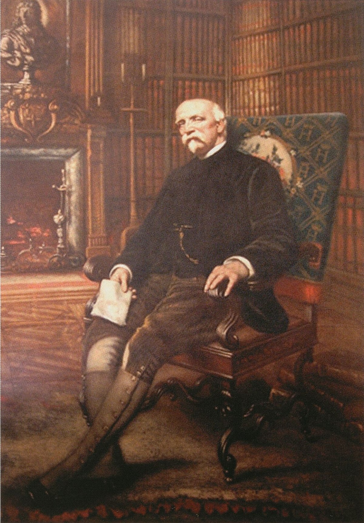 Portrait of Henri d'Orléans, Duke of Aumale, oil on canvas painting