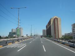 South Luzon Expressway and Metro Manila Skyway elevated highway interchange in Makati City, Philippines
