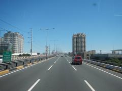 Aerial view of South Luzon Expressway and Metro Manila Skyway overpass in Makati City