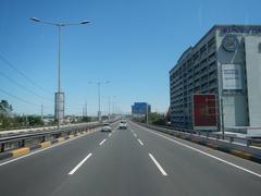 South Luzon Expressway and Metro Manila Skyway elevated road interchange in Metro Manila Philippines