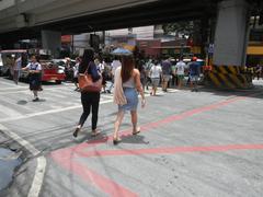 Skyline of tall residential and commercial buildings along Taft Avenue and Pablo Ocampo Street in Malate, Manila with Estuaries and Vito Cruz LRT Station visible