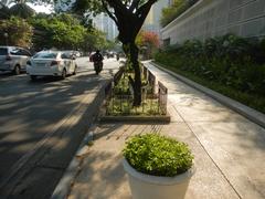 Paseo de Roxas street view in Makati Central Business District showing high-rise buildings and traffic at Buendia Flyover