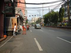 Jose Abad Santos Avenue traffic and buildings near C.M Recto-Abad Santos Footbridge at Rizal Avenue corner Recto Avenue in Santa Cruz and Tondo, Manila