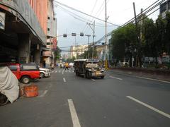 Intersection of Jose Abad Santos Avenue and C.M. Recto Avenue with footbridge in Santa Cruz, Manila